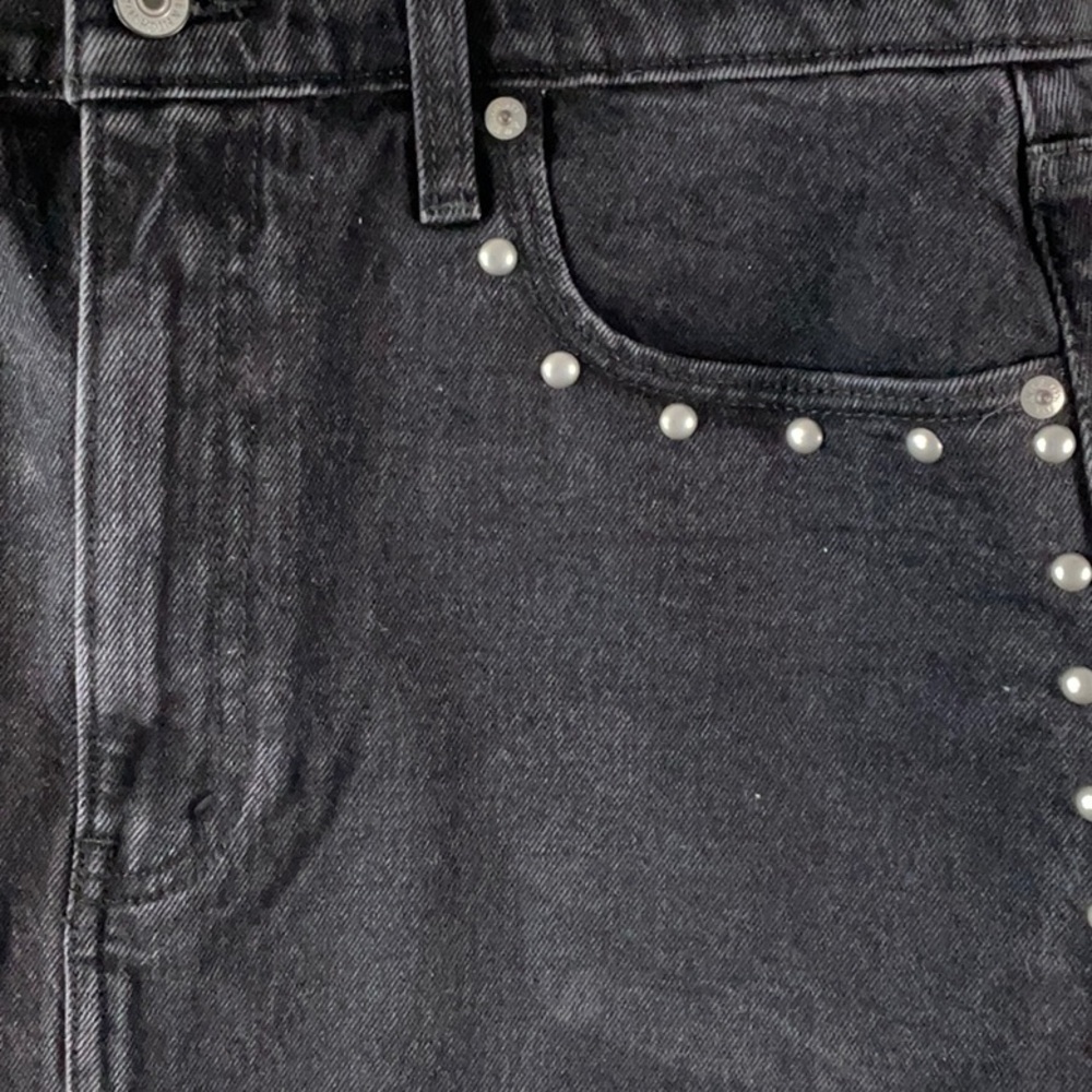 Abercrombie & Fitch Black Mini Skirt with Silver Details - Picture 2 of 5
